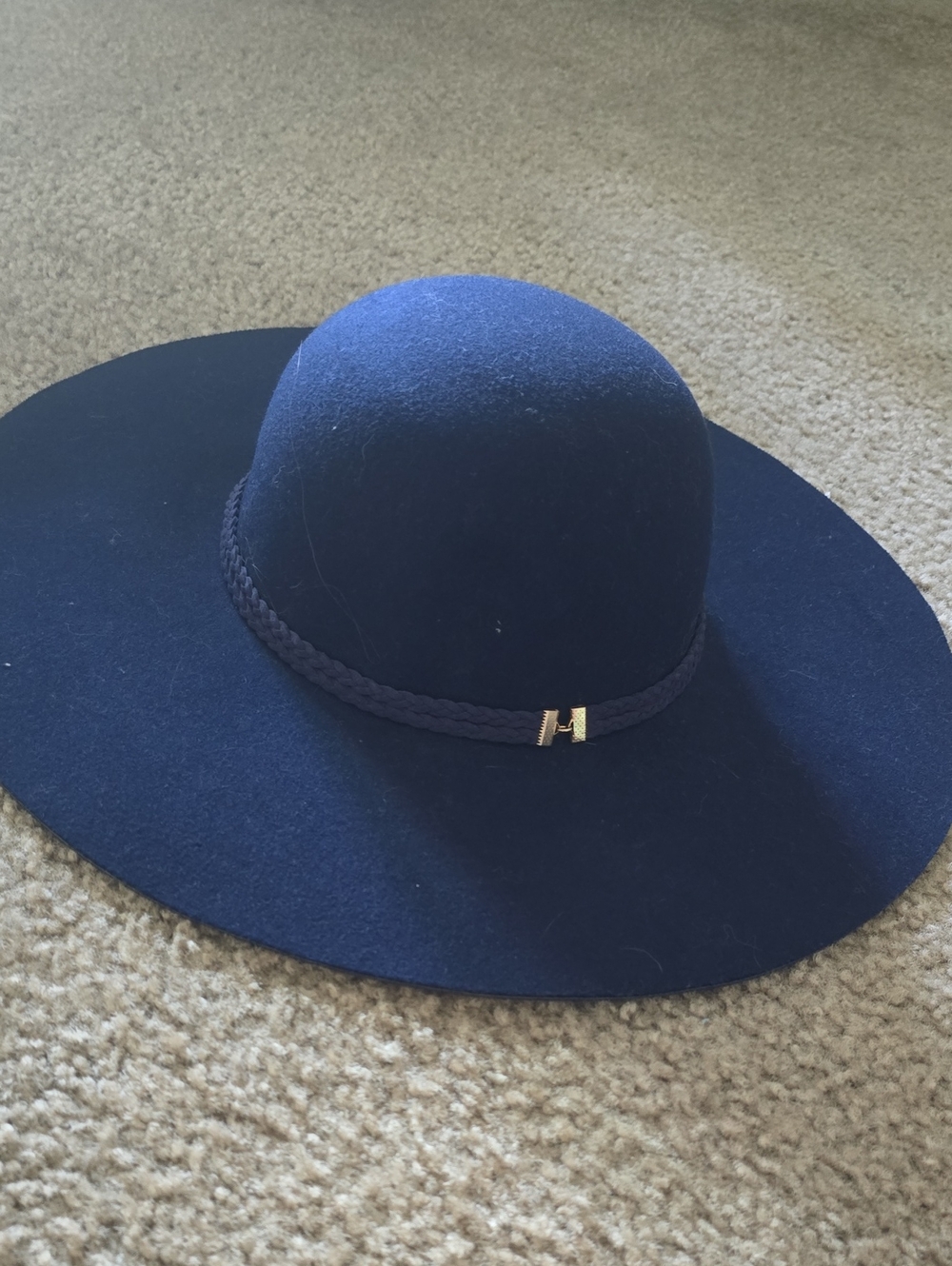 Wide Brim Felt Floppy Hat in Navy - Women's Accessory - Make Any Offer!